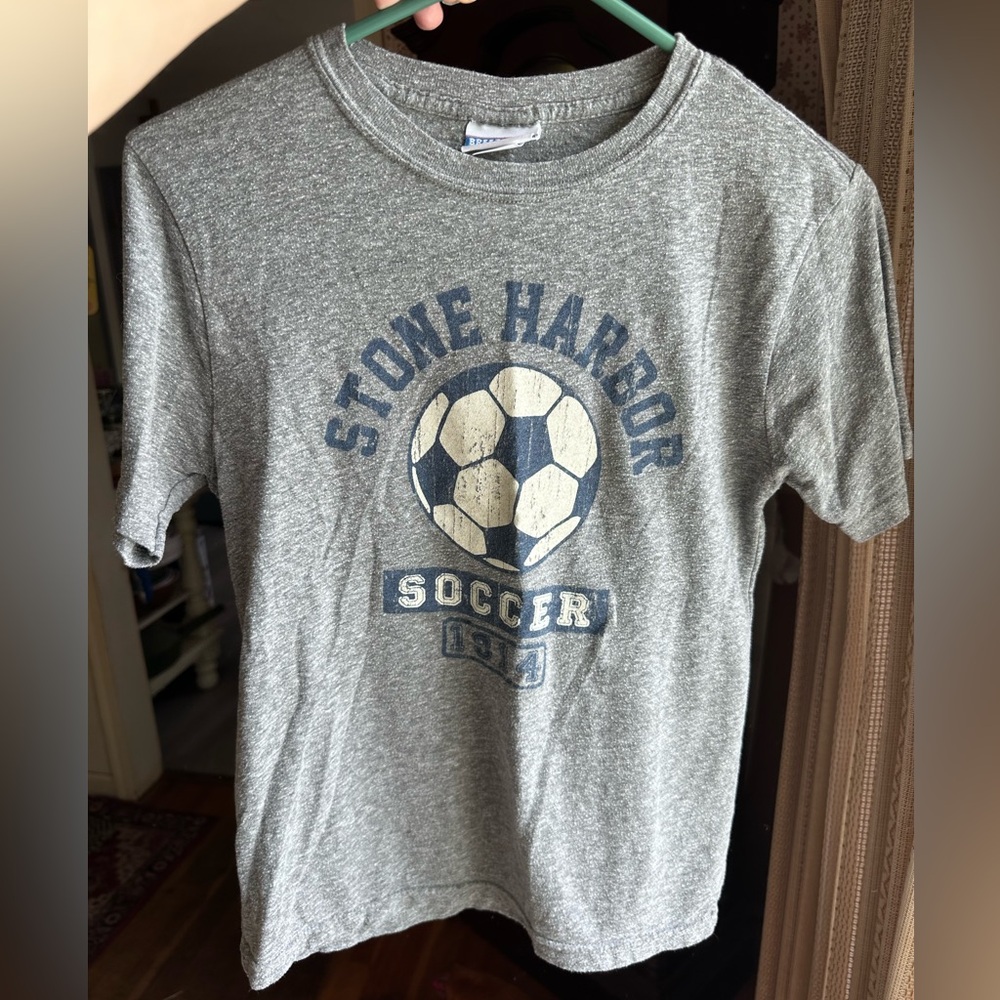 Kids' Gray stone harbor Soccer Graphic Tee